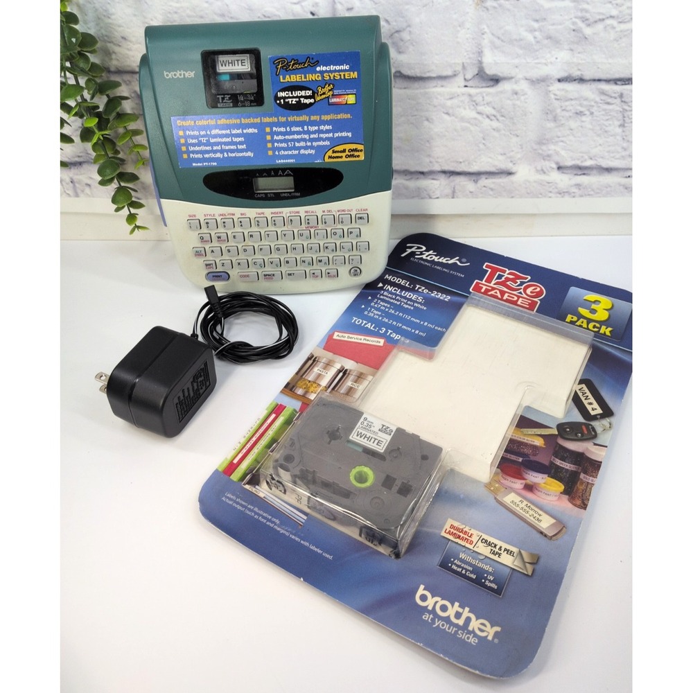 WORKS🚨Brother Electronic Label Maker P -Touch Model PT-1700 Tape Cartiridge DIY